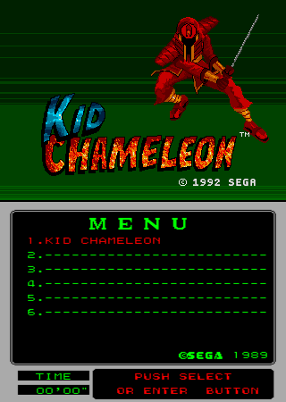 Kid Chameleon (Mega-Tech) Title Screen
